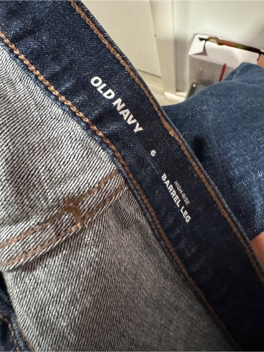 Old Navy Dark Blue Barrel Jeans - new - Picture 3 of 5
